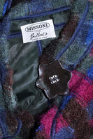 MISSONI Multi-Color Reversible Coat with Mirror Star Button Size 8
