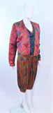 MISSONI Silk Rainbow Print 2 pc w/ Quilted Sweater Size 6-8