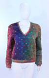 MISSONI Silk Rainbow Print 2 pc w/ Quilted Sweater Size 6-8