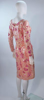 GENE SHELLY'S Pink Stretch Knit Beaded Cocktail Dress Size 8