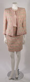 OSCAR DE LA RENTA  4 pc Skirt Suit with Silk Blouse and Scarf Size S