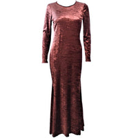 MARLY THOMAS Copper Long Sleeve Velvet Dress Size 4-6