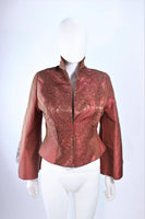 ELIZABETH FILLMORE Bronze Lace & Satin Gown, Coat Size 10