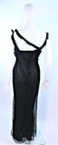 JOHN GALLIANO Black Silk Eyelet Lace Bias Gown Size 6