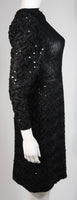 VICKY TIEL Attributed Black Sequin Cocktail Dress Size Small