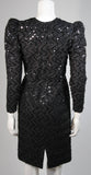 VICKY TIEL Attributed Black Sequin Cocktail Dress Size Small