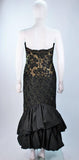 TRAVILLA Black and Gold Lace Gown Size 6