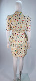 TRAVILLA Color Pop Paint Splatter Floral Skirt Suit Size 6