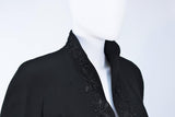 JOHN GALLIANO Black Embellished Silk Jacket Size 6