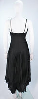 PACO RABANNE Black Silk Jerset Dress with Rhinestone Detail Size 42