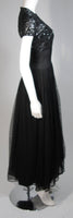 CEIL CHAPMAN Attributed Black Gown Size Small