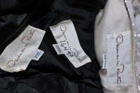 OSCAR DE LA RENTA  Black Satin Gown and Jacket Size 8