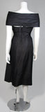 CEIL CHAPMAN  Black Cocktail Dress with Draped Detail Size Small