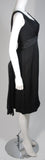 CEIL CHAPMAN 1950s Black Draped Cocktail Dress Size S