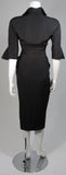 CEIL CHAPMAN Black Cocktail Gown with Bow Detail Size XS