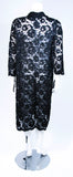 ELIZABETH MASON COUTURE Black Beaded Lace Evening Coat