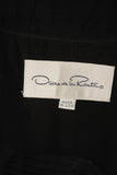 OSCAR DE LA RENTA  Black Silk Chiffon Cocktail Dress Size 10