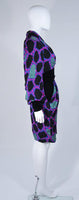 JACQUELINE DE RIBES 1990s Abstract Velvet Dress Size 6-8
