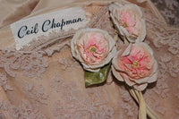 CEIL CHAPMAN 1950s Nude Lace Strapless Cocktail Dress Size 4
