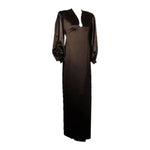 JAMES GALANOS Circa 1960s Black Silk Gown