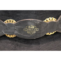 Jean L'Insolite Black Leather W/ Gold Accents Belt