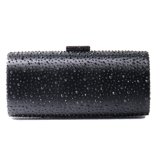 Elizabeth Mason Couture 'Large' Rhinestone Jeweled Evening Clutch with Long Chain