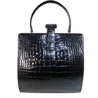 Lucille de Paris Large Crocodile Top Handle Bag