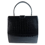 Lucille de Paris Large Crocodile Top Handle Bag