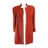 MARY MCFADDEN Mohair Jacket with Gold Details Size 6