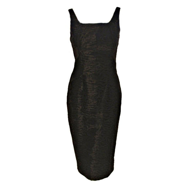 PAULINE TRIGERE 1960s Black Textured Velvet Cocktail Dress