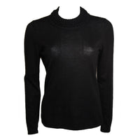 OSCAR DE LA RENTA Black Cashmere Sweater Large