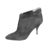 PHILIPPE MODEL Black Satin Ankle Boot with Suede Trim Size 7 1/2