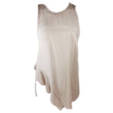 PHILLIP LIM 3.1 Nude Sleeveless Silk Asymmetrical Hem Top Size 2