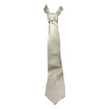 PIERRE CARDIN White on White Diamond Detail Men's Silk Tie 58 1/2 in.