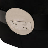Pierre Cardin Black Belt W/ Silver Front Buckle