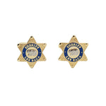 SHERIFF LEE BACA Circa 1990s Gold Tone Metal Star Cufflinks. Gold tone metal star-shaped cufflinksSheriff Lee Baca Gold bear design Unknown designerSheriff Lee Baca was the acting Sheriff in Los Angeles between being sworn in in 1998 and 2016 Measurements: Width: .75 in. Length: 1 in.