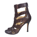 STUART WEITZMAN Zip Back Open Toe Chain Detail Heels Size 10
