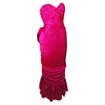 VICKY TIEL Magenta Gown with Large Bow Size Small