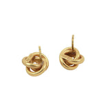 VINTAGE 18K Gold Italian Knot Earrings. 18K Gold Italian KNOT Earrings14K Gold earring backingsItalianUnknown designer Measurements: Width: .5 in. Length: .5 in.