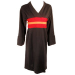 RUDI GERNREICH Vintage Wool Black, Red, and Orange Kabuki Dress