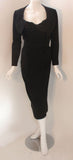 JACQUES FATH 1950s 2 pc Black Crepe Dress and Jacket Set