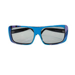 EMILIO PUCCI 1960s Blue Signature Print Sunglasses