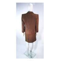 YVES SAINT LAURENT 1970s Brown & Green Skirt Suit Size 4-6
