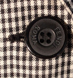 FENDI 1980s 365 Black and White Checked Dress with Hidden Skirt