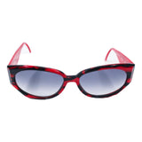 KRIZIA Vintage Black and Red Marbled Sunglasses Wide Frame Italy