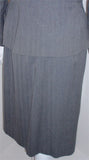 MADAME GRES 1950s 2 pc Gray Herringbone Jacket and Dress
