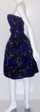MINGOLINI GUGENHEIM Circa 1950s Floral Silk Dress Set Size 2-4