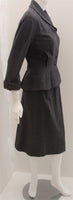 HATTIE CARNEGIE 1950s 2 pc Grey Wool Fitted Jacket Skirt Set