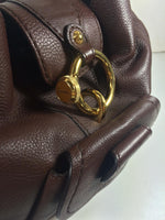 TOD's Brown Leather Hobo Shoulder Bag w/ Gold Hardware