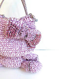 HELLO KITTY Anteprima 3D Woven Pink & Silver Wire and Ribbon HandBag
